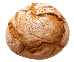 PNG,  Round bread made from dark flour.