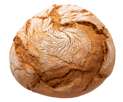 PNG,  Round bread made from dark flour.