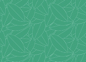 敷き詰められた葉っぱ、新緑の背景イラスト、若葉のリピートパターン、新緑の壁紙、若葉のテキスタイル、リーフのテキスタイルデザイン