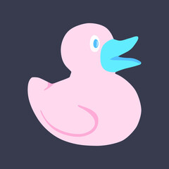 Fashion minimal illustration. Stylish duckling