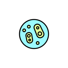 Virus, bacteria, microbe concept line icon. Simple element illustration.Virus, bacteria, microbe concept outline symbol design