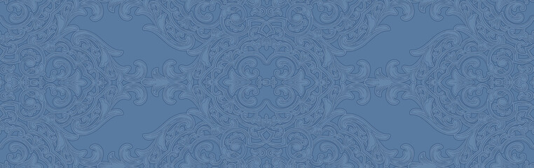 Classical luxury old fashioned damask ornament, royal seamless texture for wallpapers, textile, wrapping. Vintage exquisite floral baroque template.