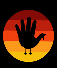Retro vintage Thanksgiving fall design