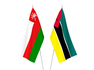 Sultanate of Oman and Republic of Mozambique flags