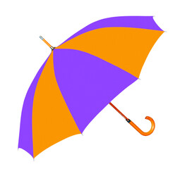 Color modern umbrella isolated.