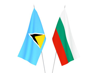 Bulgaria and Saint Lucia flags