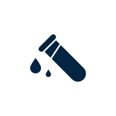 Test tube with drop line icon. Simple element illustration. Test tube with drop concept outline symbol design.