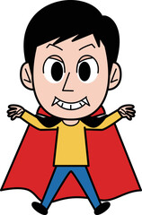 ハロウィンの仮装をするお父さん