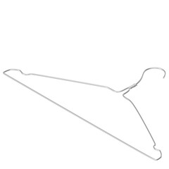 Fototapeta premium 3d rendering illustration of a metal wire coat hanger