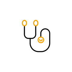 Obraz premium Stethoscope line icon. Simple element illustration. Stethoscope concept outline symbol design.