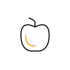 Apple concept line icon. Simple element illustration.Apple concept outline symbol design