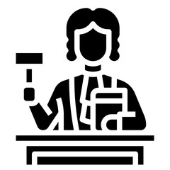 JUDGE glyph icon