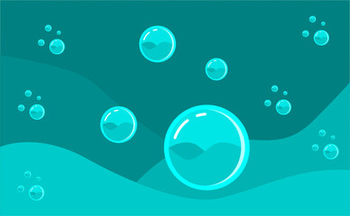 Blue Water Bubble Background Wallpaper Desktop Illustration 