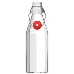 3d rendering illustration of a milk bottle with bracket closure