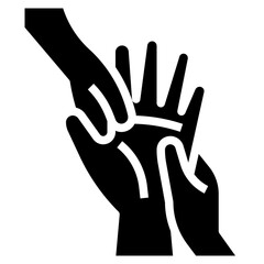 HAND MASSAGE glyph icon