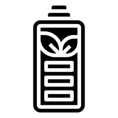 ECO BATTERY glyph icon