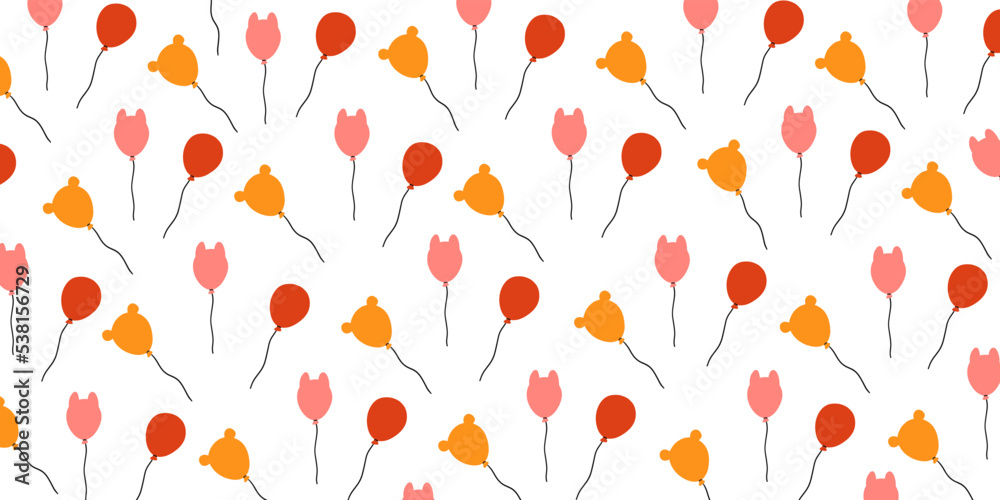Poster abstract balloon in cute pattern design style for cartoon background and wallpaper