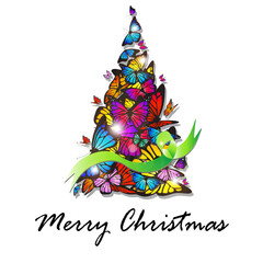 Christmas tree new card - 538159169