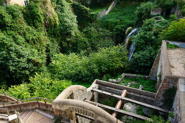 Villa Adriana waterfall, Tivoli, Rome, Lazio, Italy