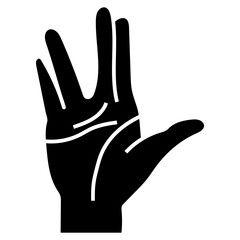 Obraz premium HAND 27 glyph icon