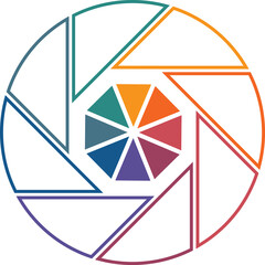 Pie chart, modern infographics for eight positions, isolated