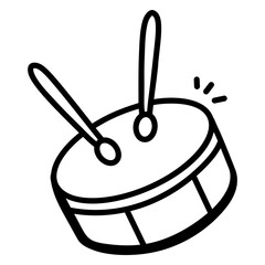 Ready to use doodle icon of drumbeat