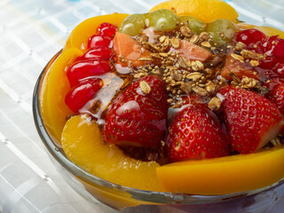 fruit salad in a bowl