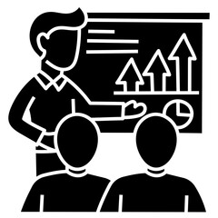 GROWTH STRATEGY glyph icon