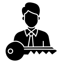 KEY PERSON glyph icon