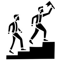 Fototapeta premium LEADERSHIP glyph icon