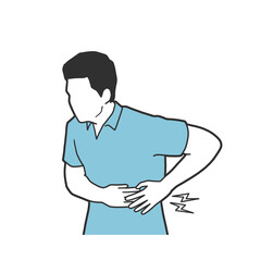 옆구리통증 병증 증상 일러스트