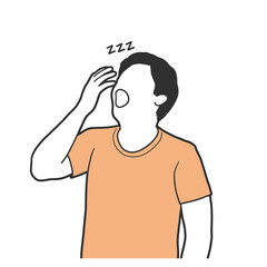 하품 병증 증상 일러스트