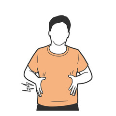 더부룩 가스참 병증 증상 일러스트