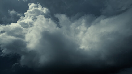 Dramatic dark storm clouds