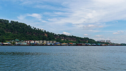 Panoramic view of Mabul island, Sabah, Malaysia