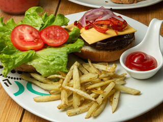 sandwich with fries