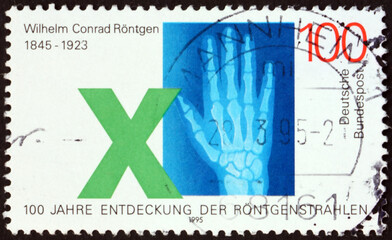 Postage stamp Germany 1995 Discovery of X-rays