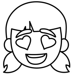 IN LOVE line icon