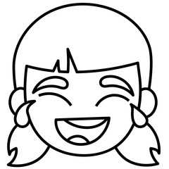 LAUGHING line icon