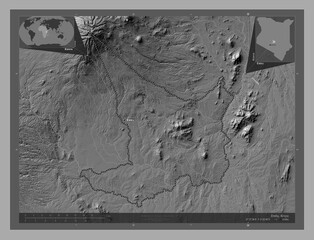 Embu, Kenya. Bilevel. Labelled points of cities