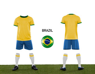 Soccer Uniform and ball with the countries flag.