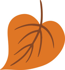 Cute poplar leaves Illustration for design element