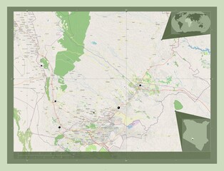 Kiambu, Kenya. OSM. Major cities