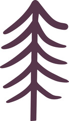 Cute Douglas fir tree Illustration for design element