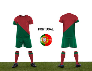 Soccer Uniform and ball with the countries flag. - 538170141