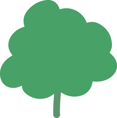 Cute green tree Illustration for design element