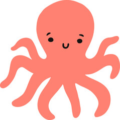 Cute octopus Illustration for design element
