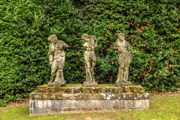 Florence, Italy. Sculptural group in the Boboli Gardens (UNESCO)