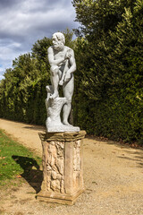 Obraz premium Florence, Italy. Marble sculpture in the Boboli Gardens (UNESCO)