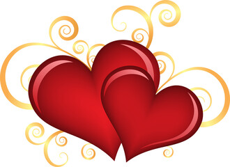 PNG Set heart icons, concept of love. hand drawn icons and for valentines and wedding.